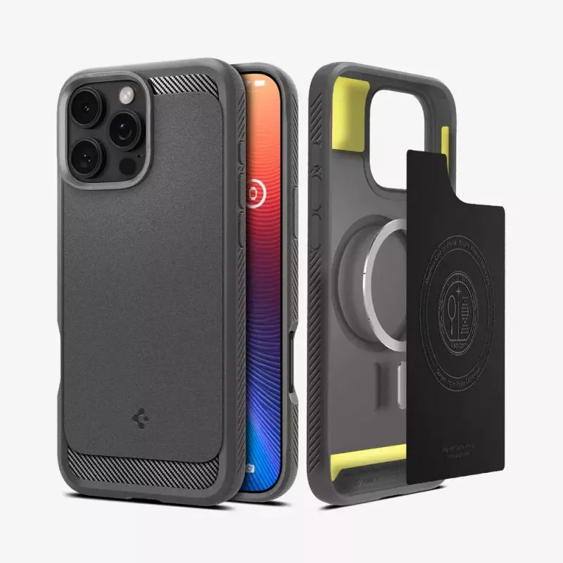 Spigen Rugged Armor MagFit -suojakotelo, harmaa, 16 cm