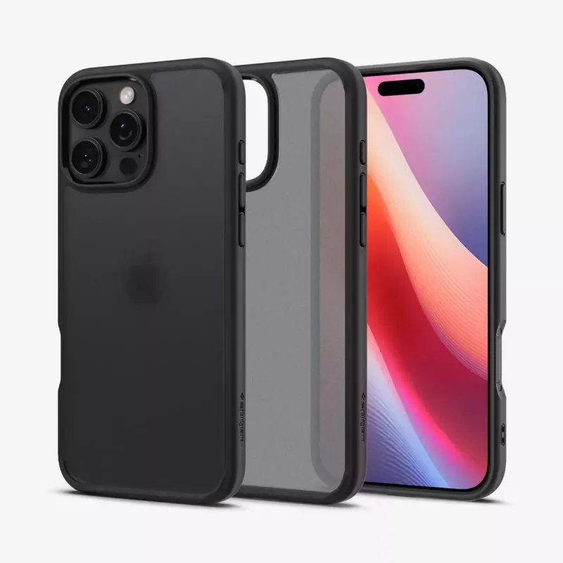 Spigen Ultra Hybrid puhelinkotelo musta iPhone 16 Pro 6,3 tuumaa