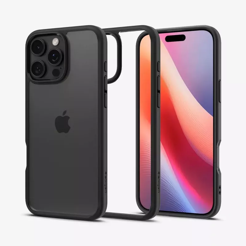 Spigen Ultra Hybrid -suojakotelo, musta, iPhone 16 Pro