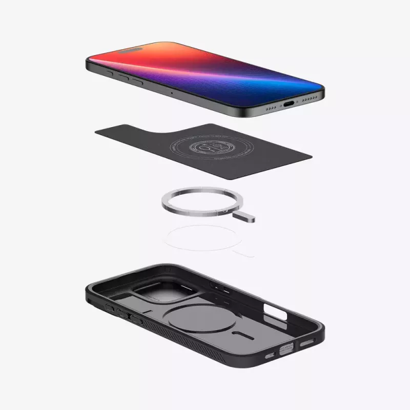 Spigen Optik Armor -suojakotelo, musta, iPhone 16 Pro