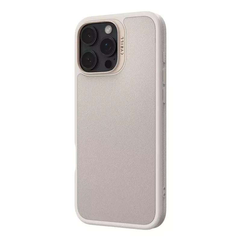 CYRILL Kajuk Mag kotelo iPhone 16 Pro Max kreemi monokromaattinen