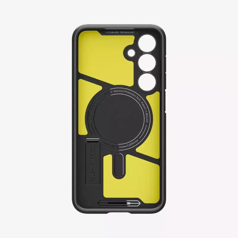 Spigen Tough Armor Galaxy S24 FE kotelo musta pöytäteline