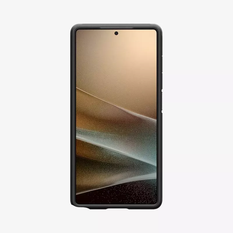 Spigen Galaxy S25 Ultra Tough Armor AI kotelo musta pöytäteline