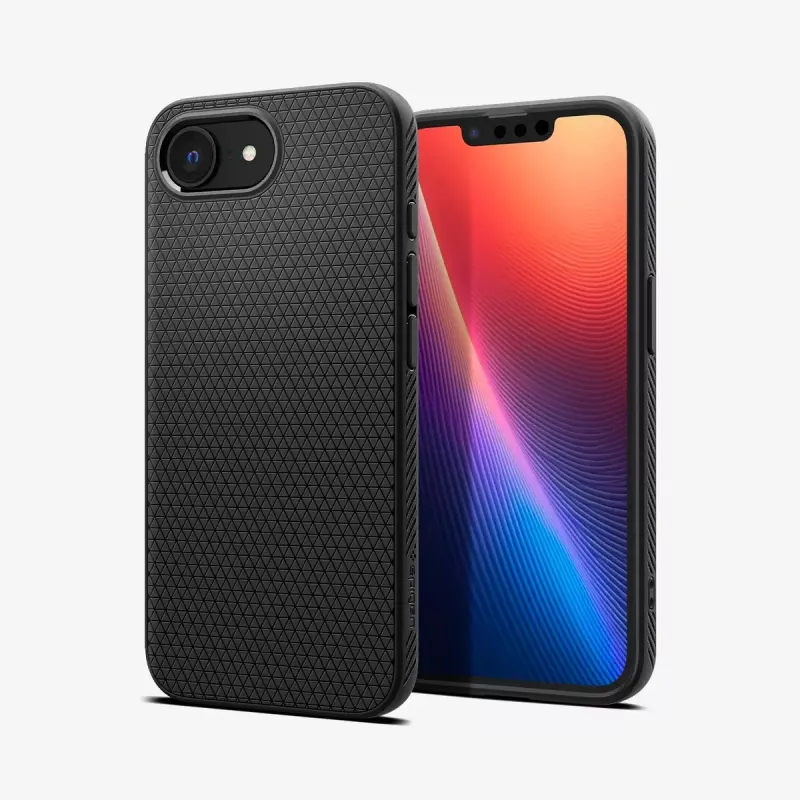 Spigen Liquid Air iPhone 16e kotelo mattamusta