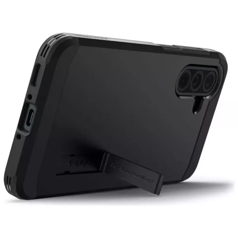 Spigen Tough Armor suojakotelo Samsung Galaxy A36 5G – kaksikerroksinen, musta
