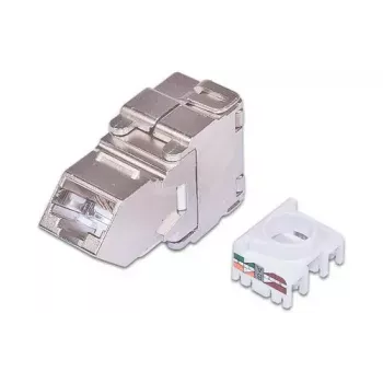Keystone-moduuli Wirewin WKS JACK KAT6A STP 45 kulma hopea