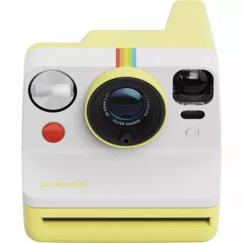 Pikakamera POLAROID Now Gen 3 keltainen — malli 9158, analoginen pikakamera, sisäänrakennettu salama