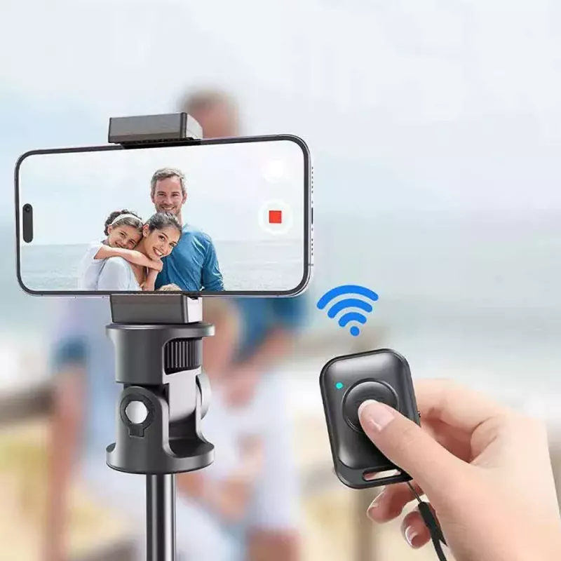 Tech-Protect L03S selfiekeppi-jalusta Bluetooth-kaukosäätimellä, musta