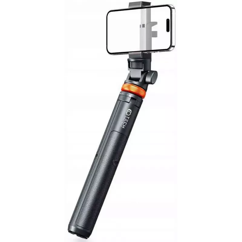 Tech-Protect L03S selfiekeppi-jalusta Bluetooth-kaukosäätimellä, musta