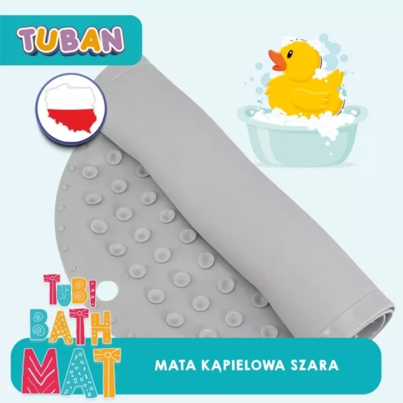 Liukumaton kylpymatto harmaa