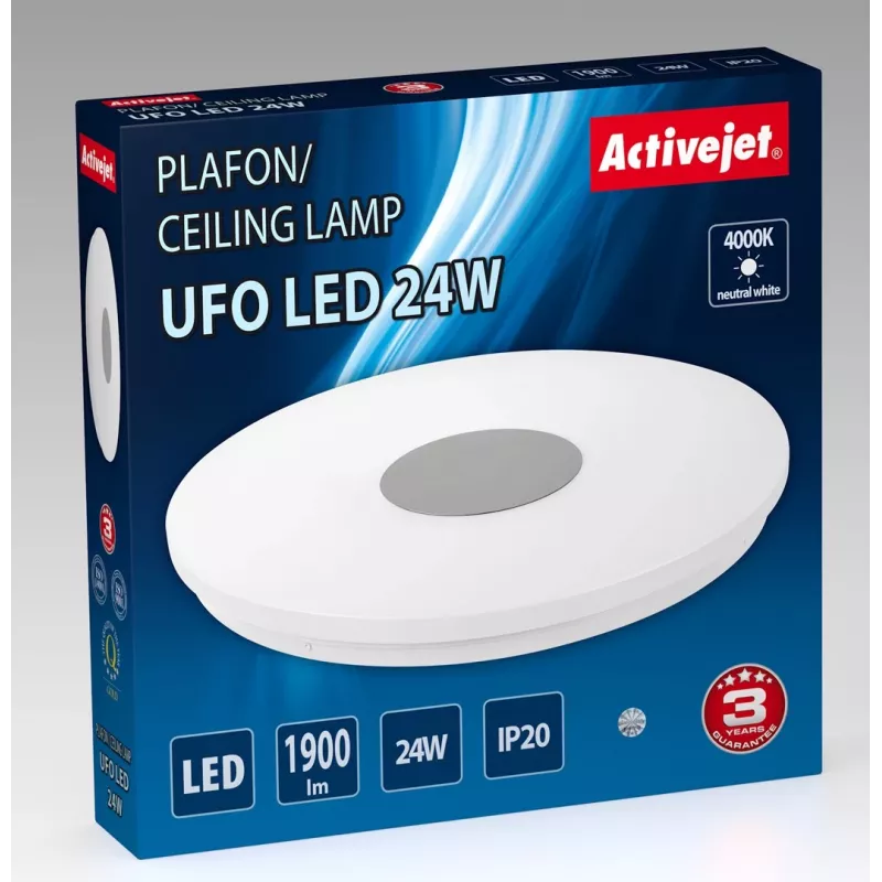 Moderni LED-kattovalaisin Activejet UFO LED 24W