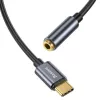 Baseus L54 äänisovitin USB-C + 3,5 mm miniliitäntä (musta+harmaa)
