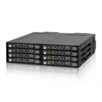ICY DOCK - ToughArmor - MB998SK-B - 8x2.5 SATA HDD Hot Swap -mobiiliteline - HDD-teline - 40mm tuuletin - alumiini - LED - SATA 6Gbit/s - enintään 7mm korkeus