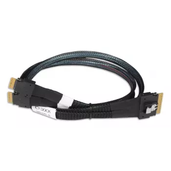 ICY DOCK - SlimSAS 8i SFF-8654 - 2x SlimSAS 4i SFF-8654 -kaapeli - 0,5M