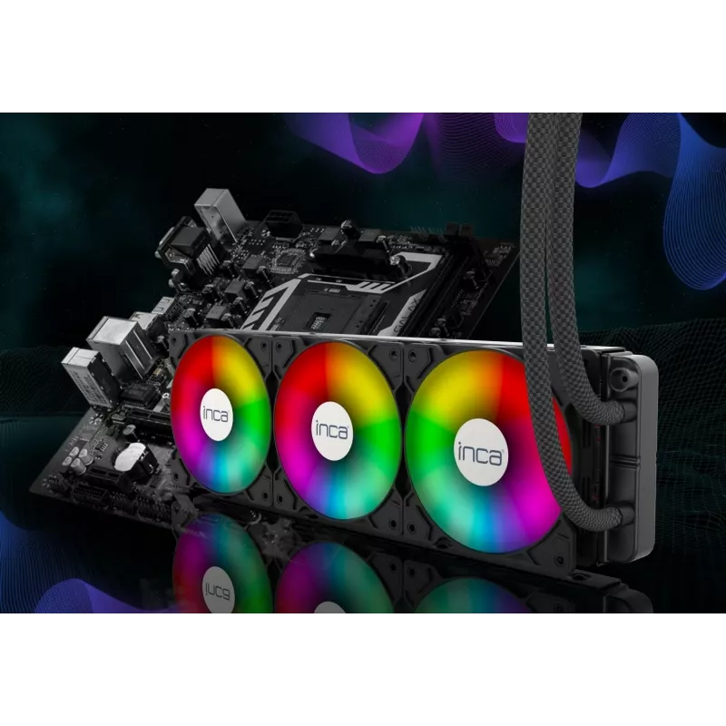 INCA ISS-03XN CPU LIQUID jäähdytin 3 x 120 mm PWM-tuuletin