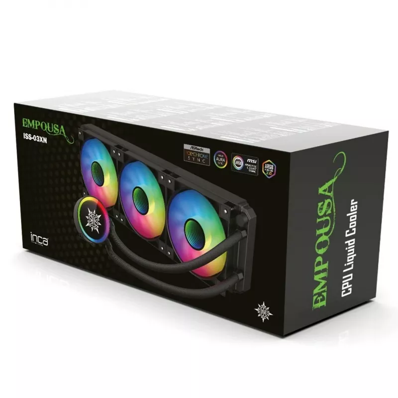 INCA ISS-03XN CPU LIQUID jäähdytin 3 x 120 mm PWM-tuuletin