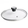 Tefal 28097612 pannunkansi pyöreä musta, ruostumaton teräs, läpinäkyvä