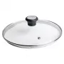 Tefal 28097612 pannunkansi pyöreä musta, ruostumaton teräs, läpinäkyvä