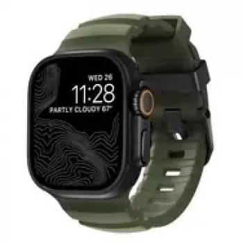 NOMAD Rocky Point -ranneke Apple Watch 46mm/49mm vihreä-musta