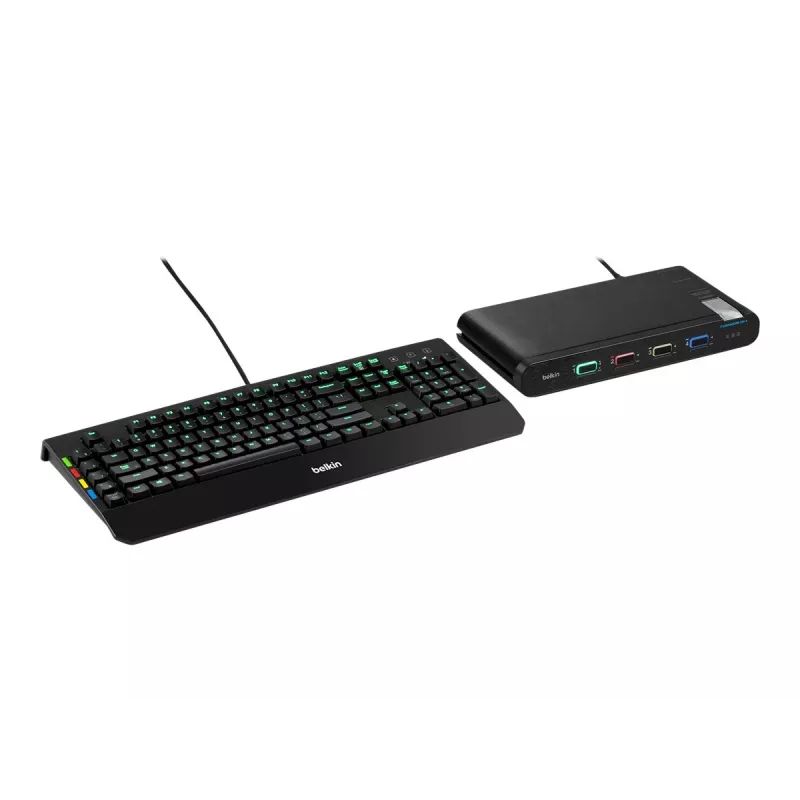 Belkin Universal Secure KVM-kytkin F1DN104KVM-UNN4, 4 porttia, yksi näyttö, DP/HDMI - DP/HDMI, 2. sukupolvi, ilman CAC:ia, PP4.0