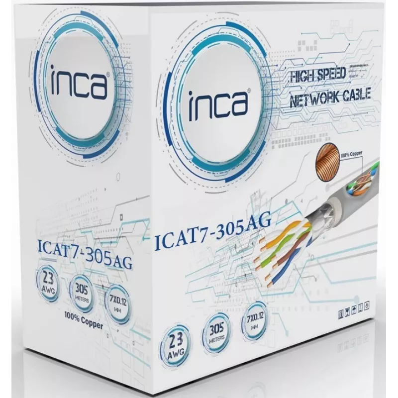INCA Ethernet-kaapeli ICAT7-305AG S/FTP1 23 AWG CAT7-kaapeli - kaapeli - verkko