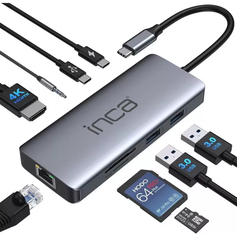 INCA sovitin ITPC-10TX USB-C 9-in-1 - sovitin