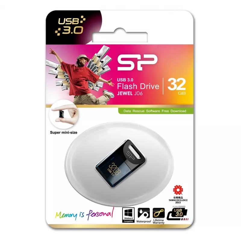 SILICON POWER Jewel J06 - USB-muistitikku - 32GB - USB3.0 - tummansininen (SP032GBUF3J06V1D)