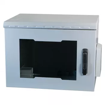 19 tuuman seinäkotelo IP55 EFB Elektronik 7U lasiovi syvyys 450 mm, teräs hitsattu, IP55, kantavuus 100 kg