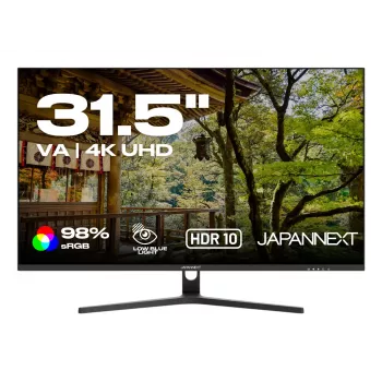 JAPANNEXT 4K UHD -näyttö 80 cm (31,5) 3840x2160 pikseliä, VA-paneeli, 5 ms, 60 Hz, AMD FreeSync, HDMI, DisplayPort (JN-V315UHDR)