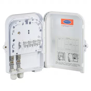 FTTH IP65 -liitäntärasia 16 kuidulle, 8 kytkimelle ja kuidun ylipituudelle Valmistaja: EFB-Elektronik (FTTH-BOX-OUT-2)