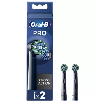 Oral-B EB50BRB-2 Pro CrossAction mustat vaihtoharjaspäät, 2 kpl:n pakkaus