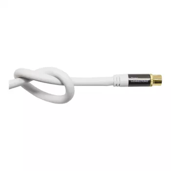 Antennikaapeli SmartFLEX, IEC/koaksiaalipistoke naarasliittimeen, kullattu, nelinkertaisesti suojattu, suojausluokka 120 dB, valkoinen, 1,5 m, Good Connections® (GC-M2042)