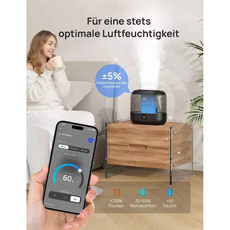 Dreo - Ilmankostutin 420S 4L, 36h, 420 - Smart