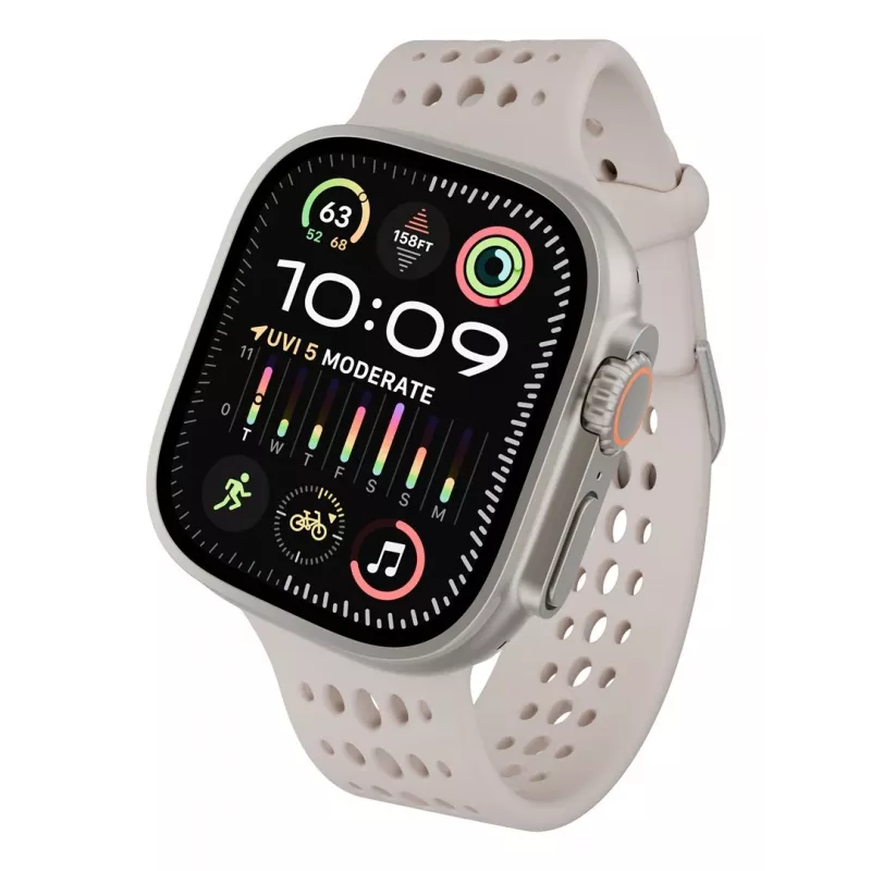 Decoded Silicone Ares O Band – silikoniranneke Apple Watch 44/46/49 mm (ton)
