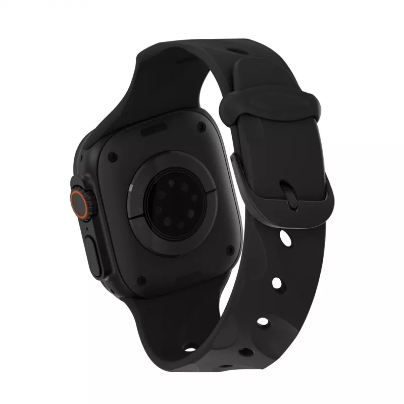 Decoded Silicone Ares Splice Band - silikoniranneke Apple Watch 44/46/49 mm (musta)