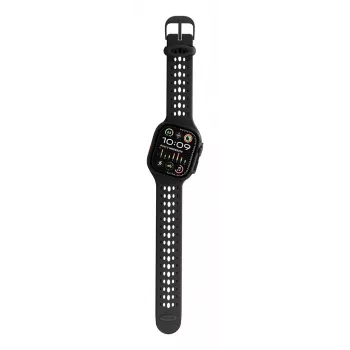 Decoded Silicone Ares O Band - silikoniranneke Apple Watch 44/46/49 mm (musta)
