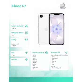 iPhone 17e 512GB valkoinen