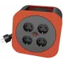 REV Cable box S - jatkojohtokela - vaihtovirta 230 V - 3000 wattia - lähtöliitännät: 4 (4 x jännite) - 10,0 m - punainen (0010012600)