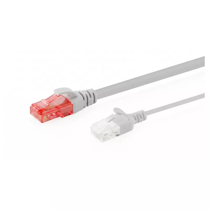 CAT 6 U-UTP ohut patch-kaapeli, 0,3 m, harmaa
