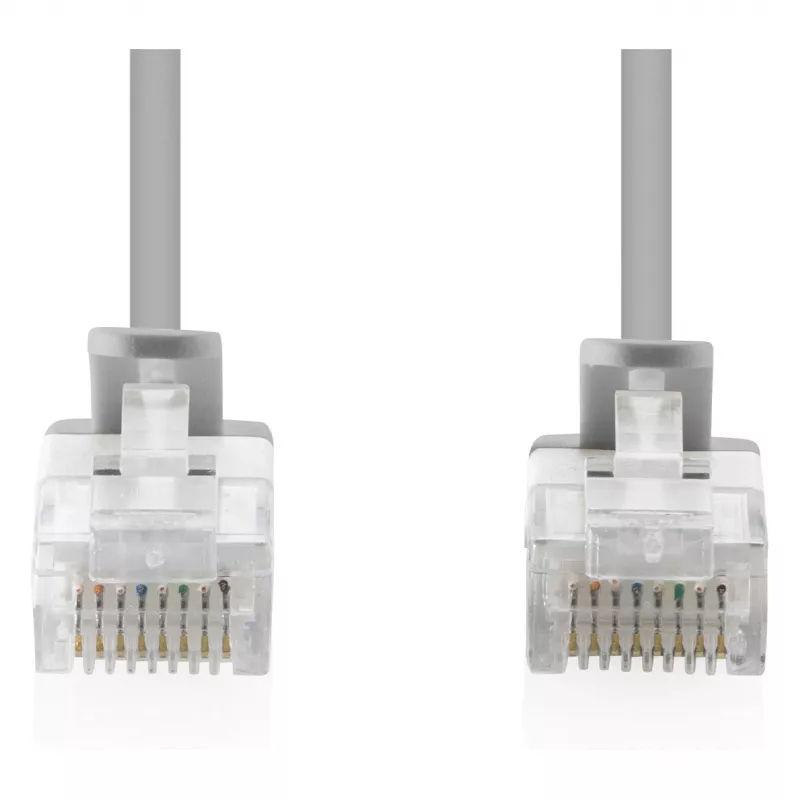 CAT 6 U-UTP ohut patch-kaapeli, 0,3 m, harmaa