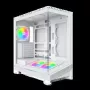 Montech Sky 3 PC-kotelo, Midi-Tower, ATX, ARGB, karkaistu lasi – valkoinen