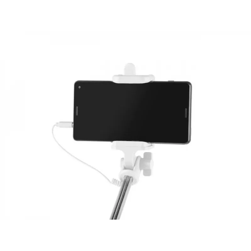 Selfie-tikku monopod kaapelillinen valkoinen