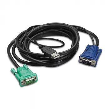 APC näppäimistö-/video-/hiiri-(KVM)-kaapeli – USB, HD-15 (VGA)