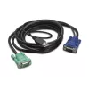 APC näppäimistö-/video-/hiiri-(KVM)-kaapeli – USB, HD-15 (VGA)