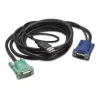 APC näppäimistö-/video-/hiiri-(KVM)-kaapeli – USB, HD-15 (VGA)