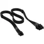 Corsair Premium-Sleeved 6+2-Pin-PCIe-kaapeli, Type-5-virtalähteelle – musta