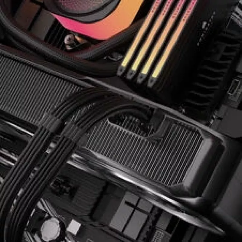 Corsair Premium-Sleeved 6+2-Pin-PCIe-kaapeli, Type-5-virtalähteelle – musta