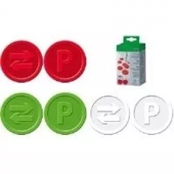 sigel panttimerkit, muovia, valkoinen panttimerkit PP-muovia, halkaisija: 25 mm (WM010)