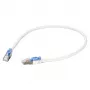 EFB RJ45 patch-kaapeli Cat.6A S/FTP LSZH BC AWG26 lukittava valkoinen 0,5 m