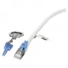 EFB RJ45 patch-kaapeli Cat.6A S/FTP LSZH BC AWG26 lukittava valkoinen 0,5 m